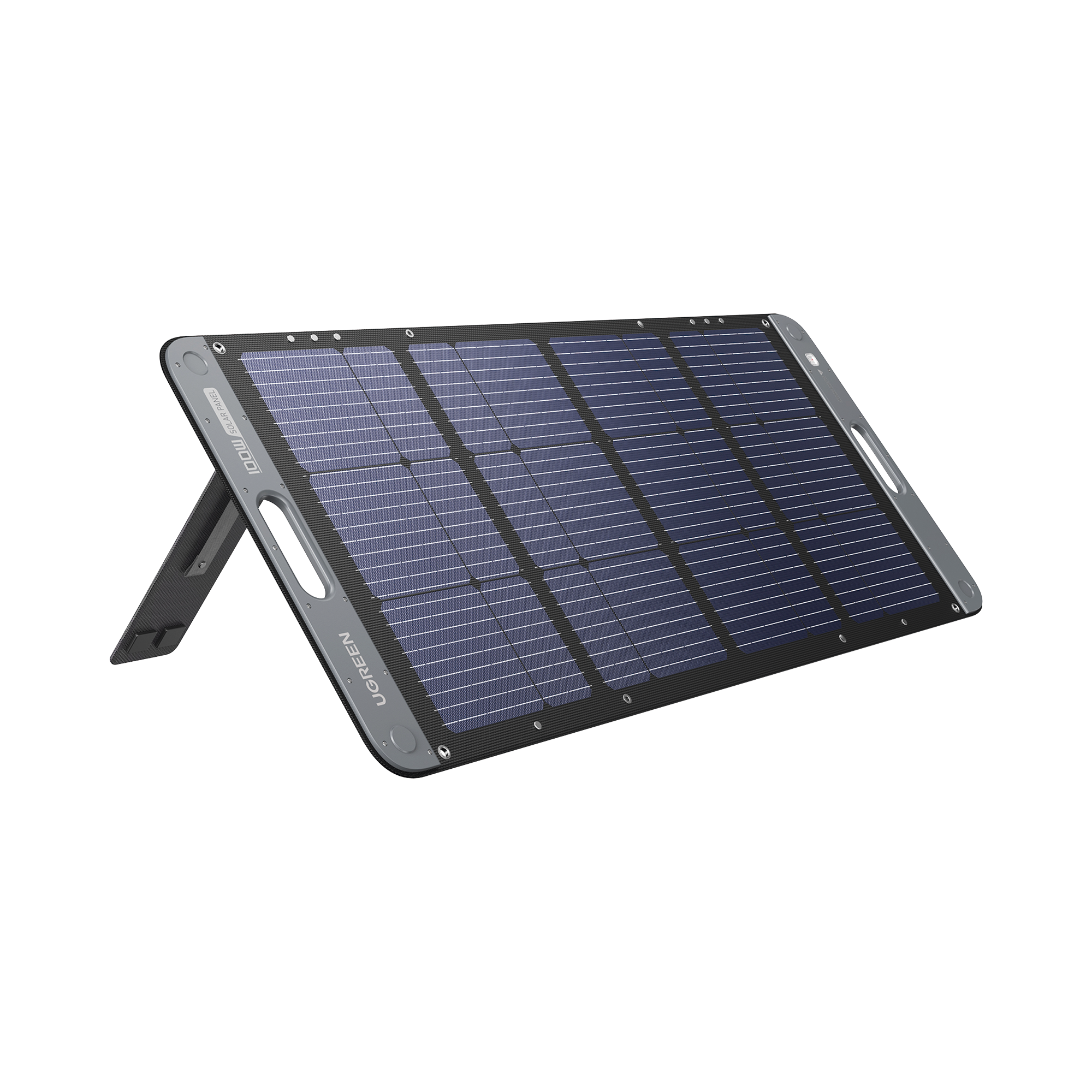 Panel Solar Plegable 100W | Recomendado para el Power Station Portable de 600W UGREEN | Alta Eficiencia de Conversión | Alineación Inteligente de la Luz Solar | Resistente Al Agua Y Duradero | Incluye Cable XT60 Macho a Macho 2m.