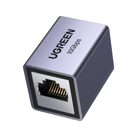 Acoplador STP (Extensor de Cable Ethernet RJ45) - 10Gbps - Blindado - Compatibilidad con Cat8 Cat7 Cat6 Cat5e - Hasta 100 Metros (328.08 Pies) - Aleación de Aluminio