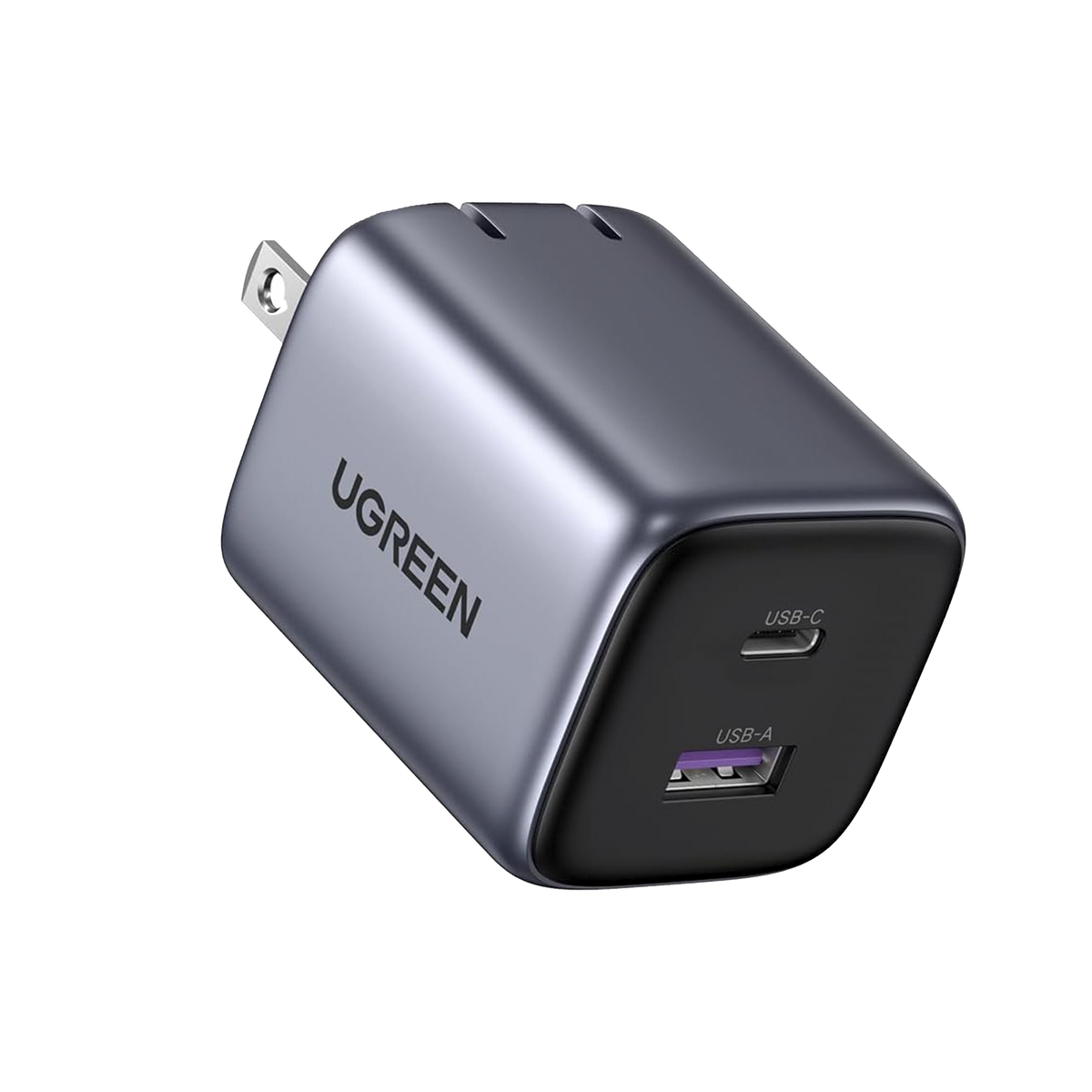 Cargador de 35W serie Nexode - 2 Puertos de Carga Rápida - USB-C y USB-A - Tecnología GaN II - Power Delivery 3.0 - Quick Charge 4.0 - Chip Confiable y Carga Inteligente - Optimiza la Experiencia de Carga - Tecnología Thermal Guard.