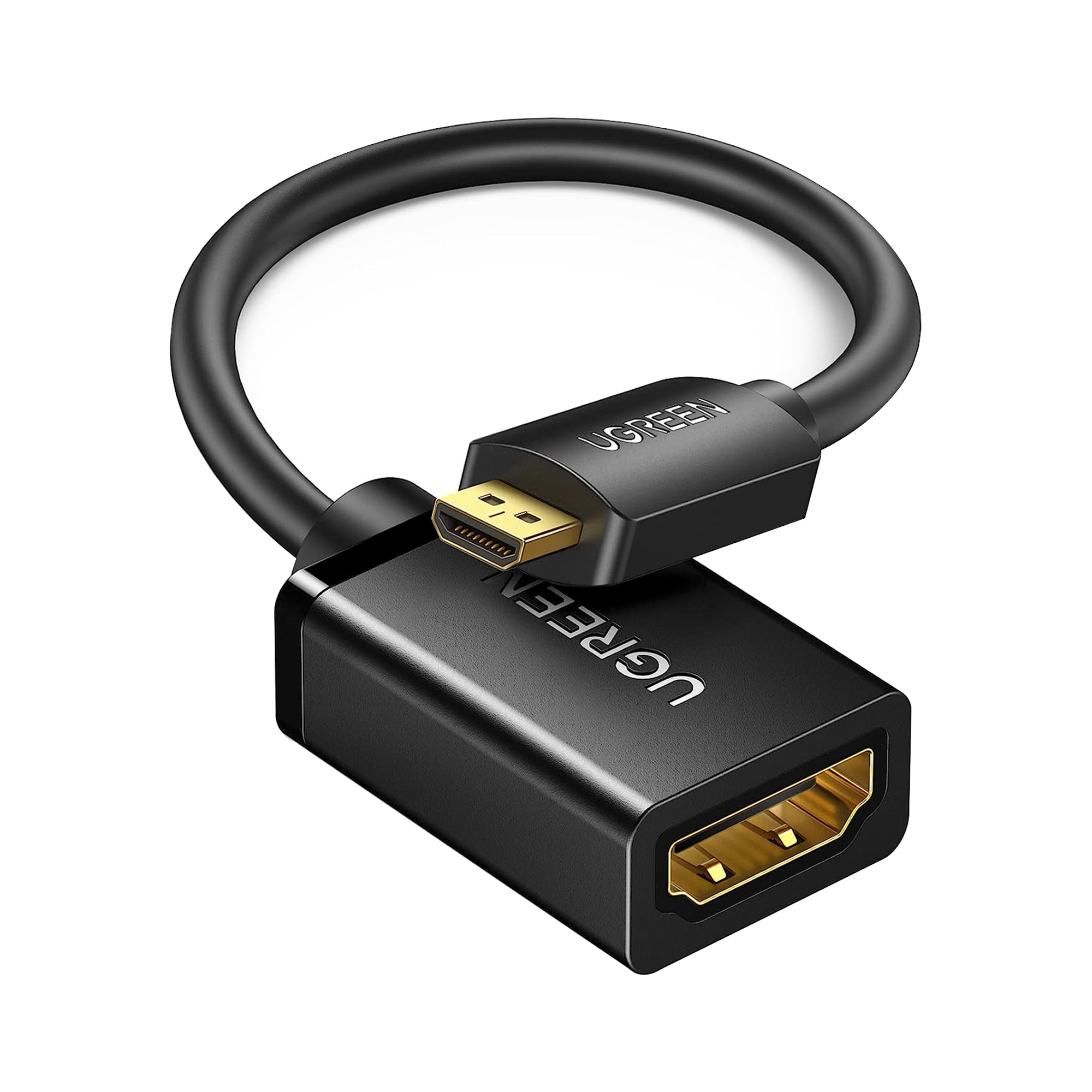 Adaptador Micro HDMI a HDMI (HDMI Tipo D) | 18Gbps | 4K@60Hz | HDR | Tecnología 3D | ARC | Carcasa PC+ABS | HDCP | Longitud de 22 cm (8.66 pulgadas)