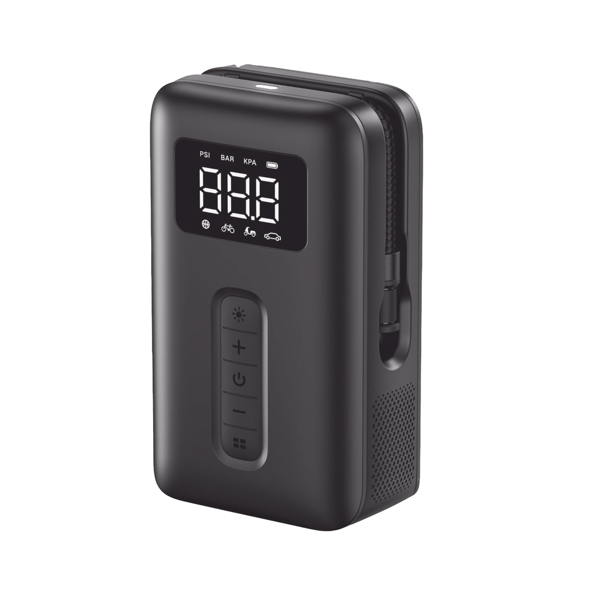 Inflador de Neumáticos - Compresor de Aire Portátil - Bomba de Aire de 150 PSI - Flujo de Aire de 15L/Min - Con Batería Integrada - Cuenta con Luz LED - Ideal para coches, bicicletas, pelotas de motocicleta.