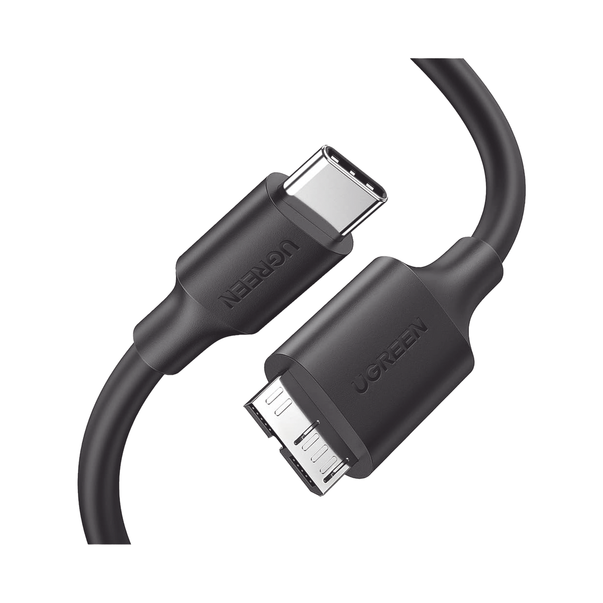 Cable USB Tipo C 3.0 a Micro Tipo B - 1m -Carga Rápida - 5 Gbps - Transferencia de Datos - Blindaje Interior Múltiple - Compatible con Disco Duro Externo, Portátiles, Seagate, Nikon, Canon.