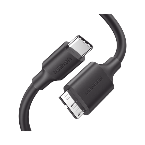 Cable USB Tipo C 3.0 a Micro Tipo B - 1m -Carga Rápida - 5 Gbps - Transferencia de Datos - Blindaje Interior Múltiple - Compatible con Disco Duro Externo, Portátiles, Seagate, Nikon, Canon.
