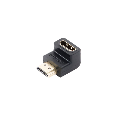 Adaptador HDMI de 90 Grados Macho a Hembra | Hacia Abajo | HDMI 2.0 4K@60Hz | Proporciona Flexibilidad Sin Doblar los Cables HDMI