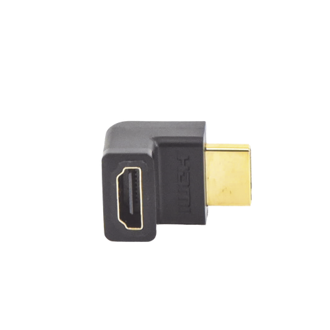 Adaptador HDMI de 90 Grados Macho a Hembra | Hacia Arriba | HDMI 2.0 4K@60Hz | Proporciona Flexibilidad Sin Doblar los Cables HDMI