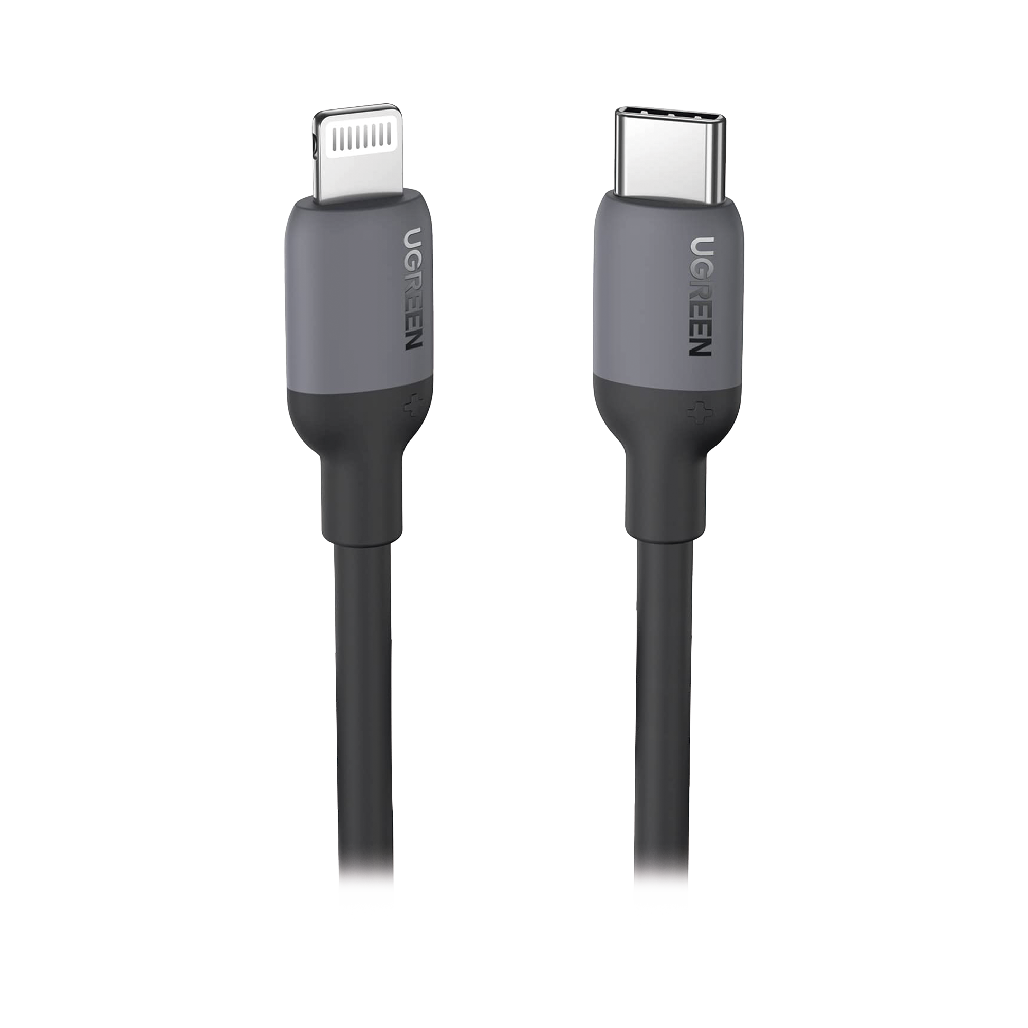 Cable USB-C a Lightning | Certificado MFi | 1 Metro | Adecuado para iPhone, iPad, iPod | Carga Rápida PD 20W | Sincronización de Datos de hasta 480 Mbps | Goma de Silicona y TPE. | Suave al Tacto | Color Negro