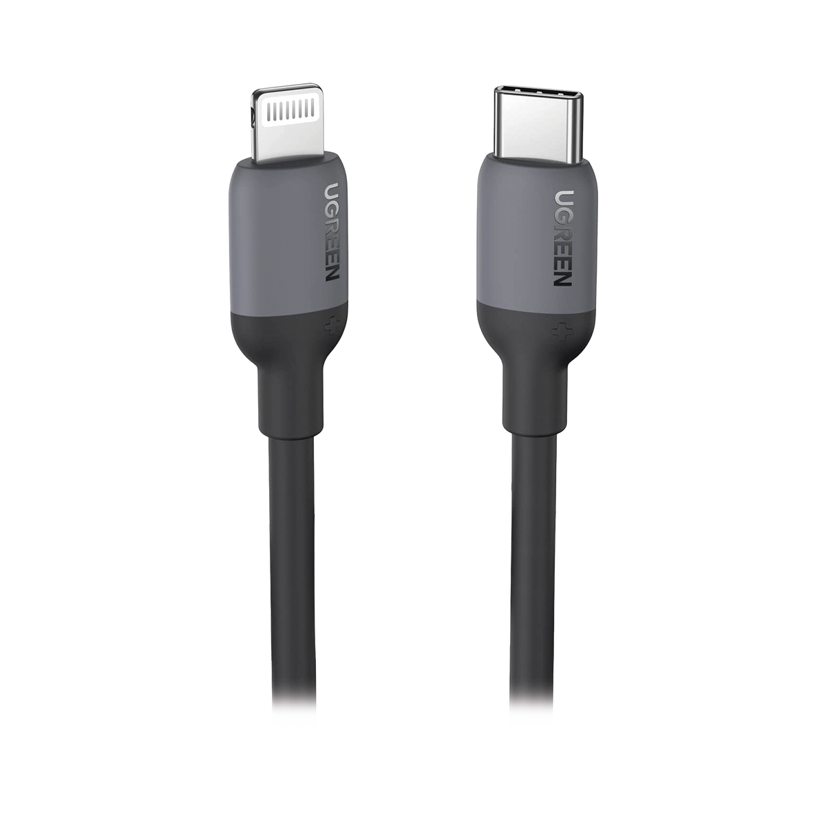 Cable USB-C a Lightning | Certificado MFi | 1 Metro | Adecuado para iPhone, iPad, iPod | Carga Rápida PD 20W | Sincronización de Datos de hasta 480 Mbps | Goma de Silicona y TPE. | Suave al Tacto | Color Negro