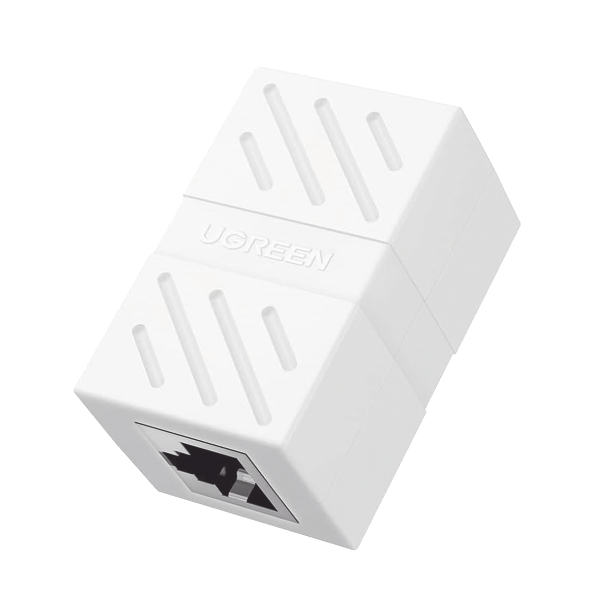 Acoplador (Extensor de Cable Ethernet RJ45 a RJ45) - 1000Mbps - Compatibilidad con Cat7 Cat6A Cat6 Cat5e - Compatible con POE - Ignífugo - ABS - Color Blanco