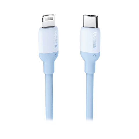 Cable USB-C a Lightning | Certificado MFi | 1 Metro | Adecuado para iPhone, iPad, iPod | Carga Rápida PD 20W | Sincronización de Datos de hasta 480 Mbps | Goma de Silicona y TPE. | Suave al Tacto | Color Navy Blue
