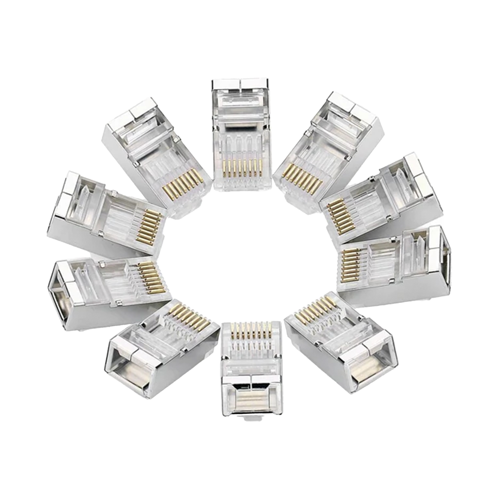 CONECTOR CAT6 BLINDADO BOLSA CON 10 UNIDADES