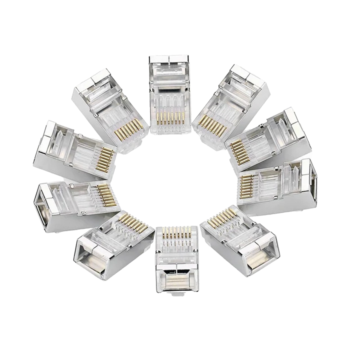 CONECTOR CAT6 BLINDADO BOLSA CON 10 UNIDADES