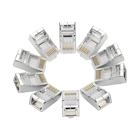 CONECTOR CAT6 BLINDADO BOLSA CON 10 UNIDADES