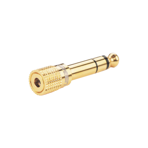 Adaptador (Convertidor) de Audio 3.5mm Hembra a 6.5mm Macho | Plug & Play | Superficie de Rosca Antideslizante | Calidad de sonido sin pérdidas