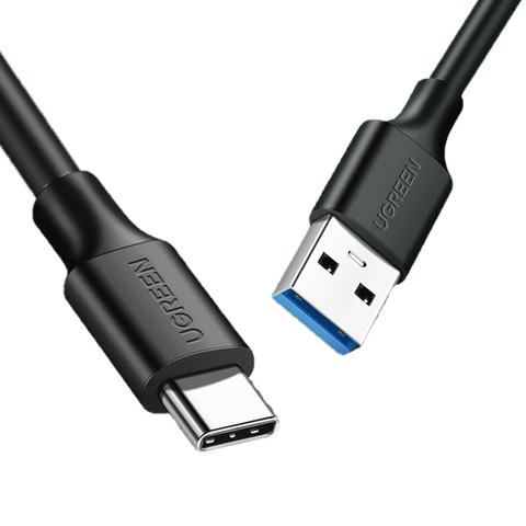 Cable USB-A a USB-C - 1 Metro - Carga y Sincronización de Datos - Carga Rápida 60W - Datos 5 Gbps - QC 3.0/2.0 - FPC - AFC - Protección Integrada - Duradero y Flexible- Caja ABS - Cubierta de TPE - Color Negro.