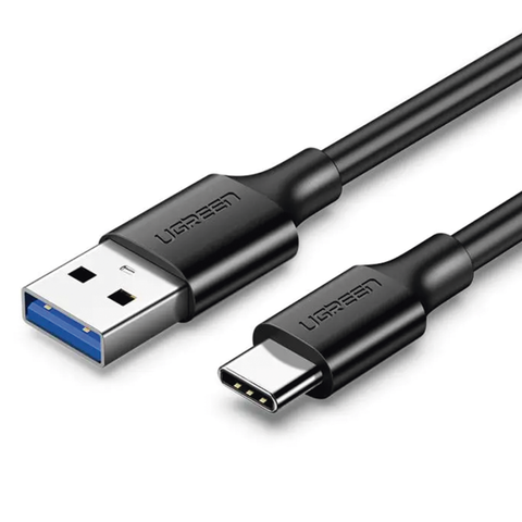 Cable USB-A a USB-C - 1 Metro - Carga y Sincronización de Datos - Carga Rápida 60W - Datos 5 Gbps - QC 3.0/2.0 - FPC - AFC - Protección Integrada - Duradero y Flexible- Caja ABS - Cubierta de TPE - Color Negro.