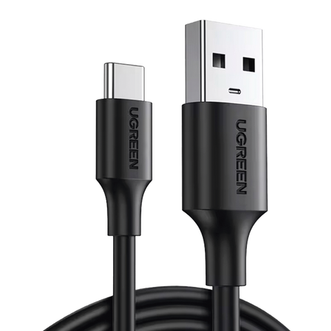 Cable USB-A a USB-C - 1 Metro - Carga y Sincronización de Datos - Carga Rápida 60W - Datos 5 Gbps - QC 3.0/2.0 - FPC - AFC - Protección Integrada - Duradero y Flexible- Caja ABS - Cubierta de TPE - Color Negro.