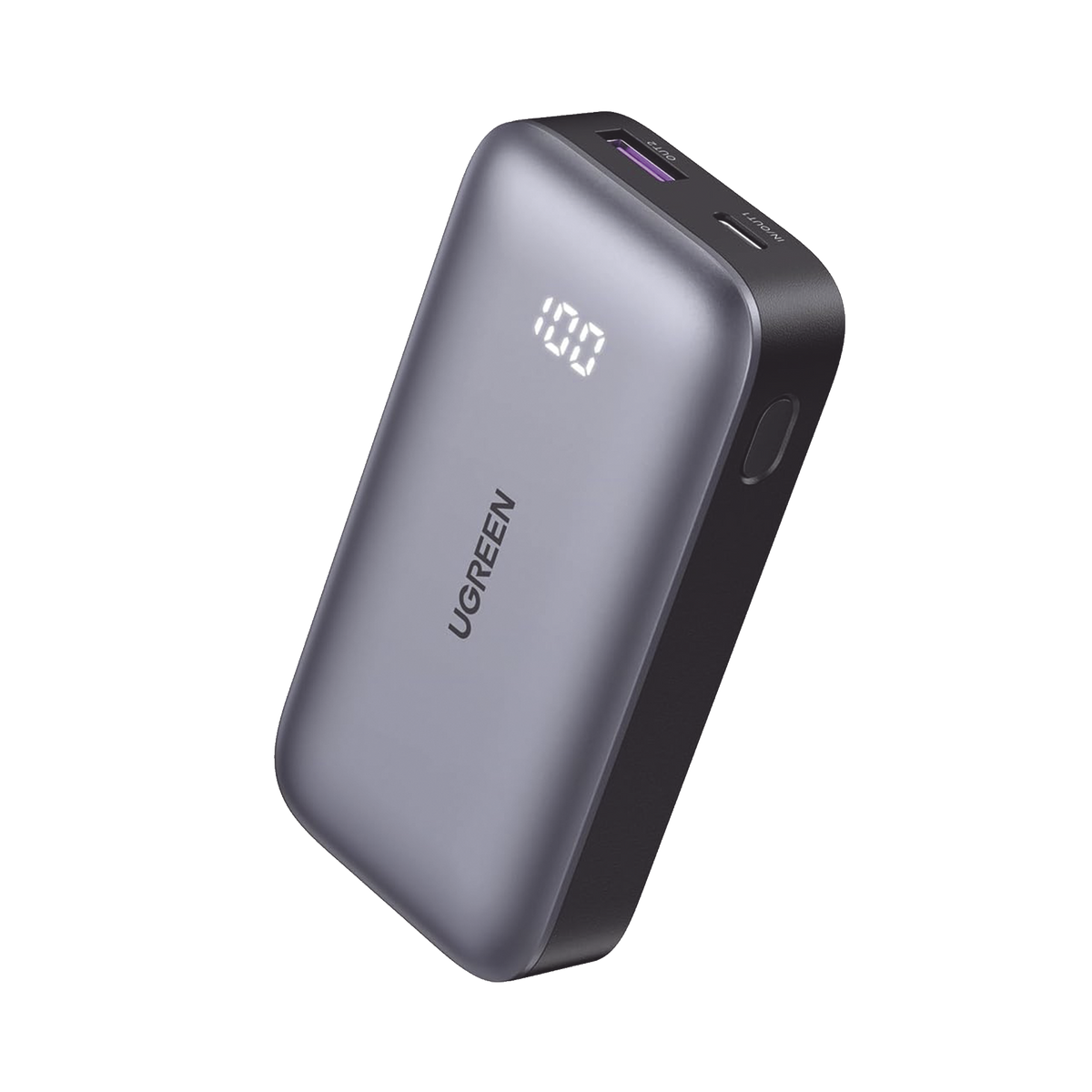 Mini Power Bank 30W - 10 000 mAh - 2 Puertos PD3.0, USB C+A - Carga Rápida - Pantalla Digital - Compatible con iPhone 16 Pro Max/15/14, MacBook Air, iPad, Galaxy S24 Ultra, - Color Negro.