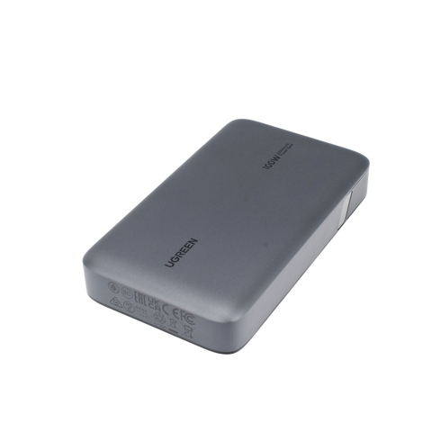 Power Bank de 20000mAh - 3 Salidas 100W Max. - USB-A + 2 USB-C - PD 3.0 - QC3.0 - FCP - SCP - Pantalla Inteligente - Carcasa Ignifuga - Color Gris - Incluye Cable USB de 50cm - Carga tu Laptop de Manera Segura.
