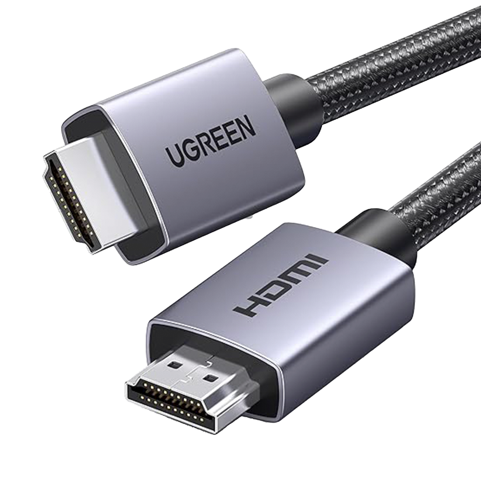 Cable HDMI 2.0 de Nylon Trenzado - 2 metros - 4K@60Hz - ARC - Dolby ATMOS - True HD - DTS HD - HDR - 3D Inversivo - 3 modos de Visualización - 3 Capas de Protección + 4 de Blindaje - Niquelado - Carcasa de Aluminio.