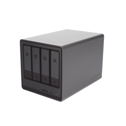 NASync DXP4800 - SO UGOS Pro - Intel N100 12th Gen Intel® Quad Core™ - 4-Bahias (SATA) hasta 96TB - 2* M.2 SSD hasta 16TB- 8GB DDR5 (Exp. a 16GB) - 2.5Gb Dual Ethernet - HDMI 4K - 2* USB2.0 - 1*USB 3.2Gen - 1* USB 3.2Gen2 - 1*USB-C 3.2Gen2 - SD
