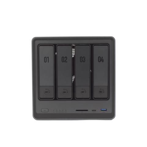 NASync DXP4800 - SO UGOS Pro - Intel N100 12th Gen Intel® Quad Core™ - 4-Bahias (SATA) hasta 96TB - 2* M.2 SSD hasta 16TB- 8GB DDR5 (Exp. a 16GB) - 2.5Gb Dual Ethernet - HDMI 4K - 2* USB2.0 - 1*USB 3.2Gen - 1* USB 3.2Gen2 - 1*USB-C 3.2Gen2 - SD