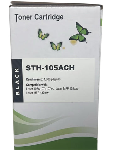 Tóner Genérico W1105a 105a 107a 135w 137fnw Con Chip - Alto Rendimiento + ¡Listo Para Usar!