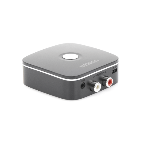 Receptor de Audio Bluetooth 5.0 a RCA o Auxiliar 3.5mm | Tecnología EDR | Reconexión Automática | Hasta 10 m | Ideal para Conectar Celulares, o Tabletas hacia alguna Bocina o Sistema de Audio