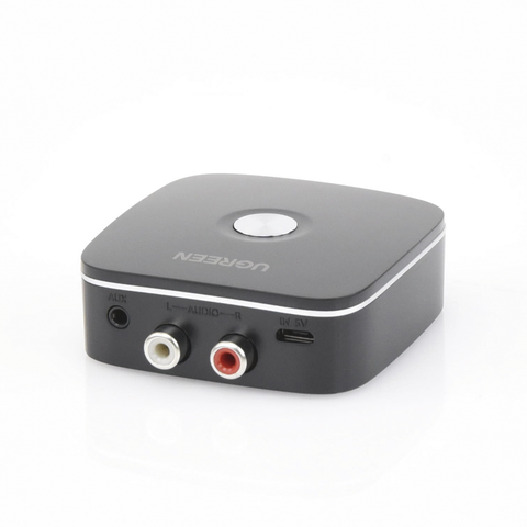 Receptor de Audio Bluetooth 5.0 a RCA o Auxiliar 3.5mm | Tecnología EDR | Reconexión Automática | Hasta 10 m | Ideal para Conectar Celulares, o Tabletas hacia alguna Bocina o Sistema de Audio