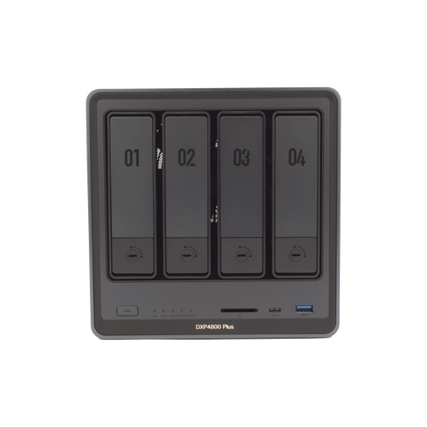 NAS UGREEN NASync DXP4800 Plus | Procesador Intel Pentium Gold 8505 5 Núcleos | 4 Bahías SATA + 2 M.2 NVMe PCIe 4.0 | 8GB DDR5 Expandible a 64GB | 10GbE + 2.5GbE | USB 3.2 Gen 2 Tipo C | HDMI 4K | Sistema Almacenamiento Conectado Red