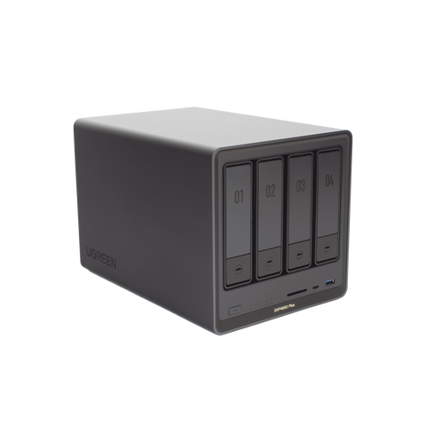 NAS UGREEN NASync DXP4800 Plus | Procesador Intel Pentium Gold 8505 5 Núcleos | 4 Bahías SATA + 2 M.2 NVMe PCIe 4.0 | 8GB DDR5 Expandible a 64GB | 10GbE + 2.5GbE | USB 3.2 Gen 2 Tipo C | HDMI 4K | Sistema Almacenamiento Conectado Red