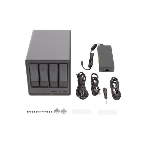 NAS UGREEN NASync DXP4800 Plus | Procesador Intel Pentium Gold 8505 5 Núcleos | 4 Bahías SATA + 2 M.2 NVMe PCIe 4.0 | 8GB DDR5 Expandible a 64GB | 10GbE + 2.5GbE | USB 3.2 Gen 2 Tipo C | HDMI 4K | Sistema Almacenamiento Conectado Red