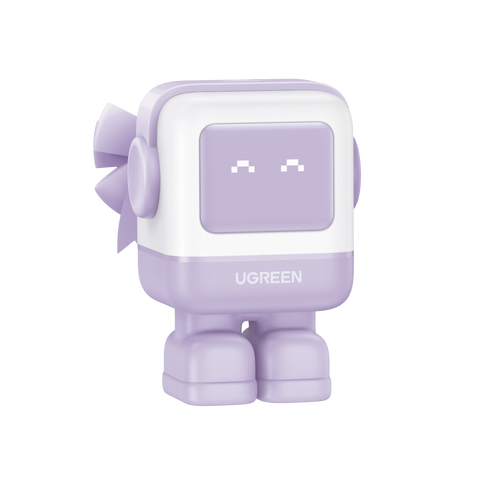 Cargador RobotGaN de 65W Serie UNO - 3 Puertos de Carga Rápida - 2 USB-C - 1 USB-A - PD 3.0 - QC 4.0 - Carga Inteligente - Tecnología GaN II - Zapato Magnético Extraíble - Carcasa Ignífuga - Pantalla LED