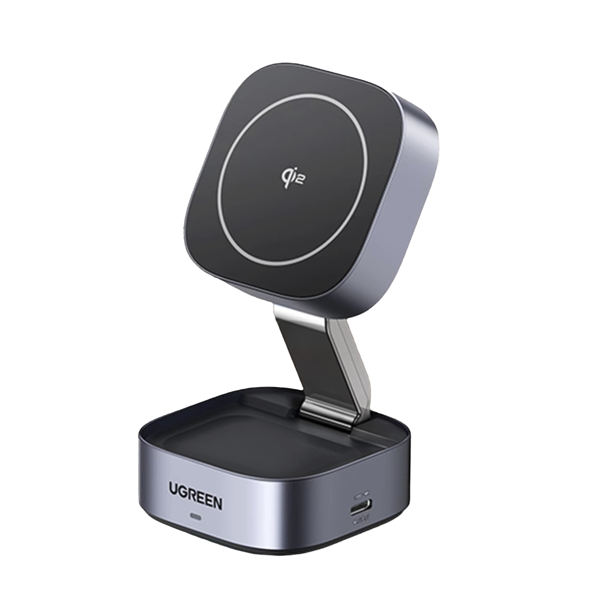 Cargador Inalámbrico 2 en 1 25W | Tecnología Magnética Qi 2 | 15W para Teléfono + 5W para Auriculares | Puerto USB-C 5W | Protecciones Múltiples | Cable USB-C Incluido