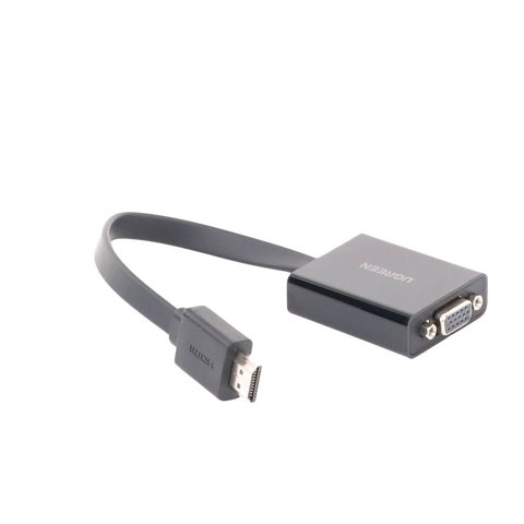 Adaptador HDMI a VGA | Resolución 1080P | Audio 3.5mm | Con Puerto Micro USB para Alimentación | Plug & Play | No Requiere Controlador | ABS | Flexible y Duradero