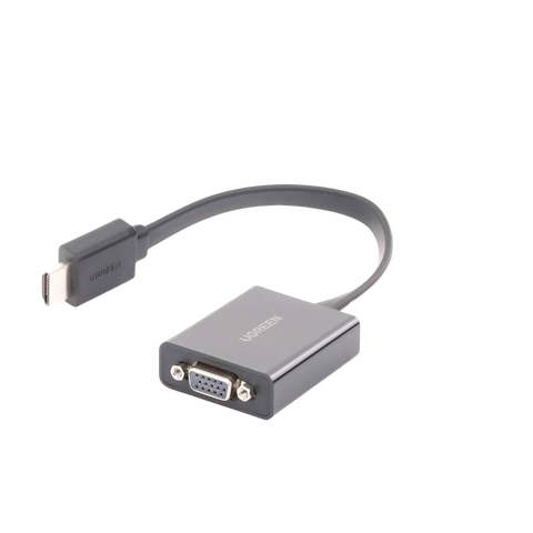 Adaptador HDMI a VGA | Resolución 1080P | Audio 3.5mm | Con Puerto Micro USB para Alimentación | Plug & Play | No Requiere Controlador | ABS | Flexible y Duradero
