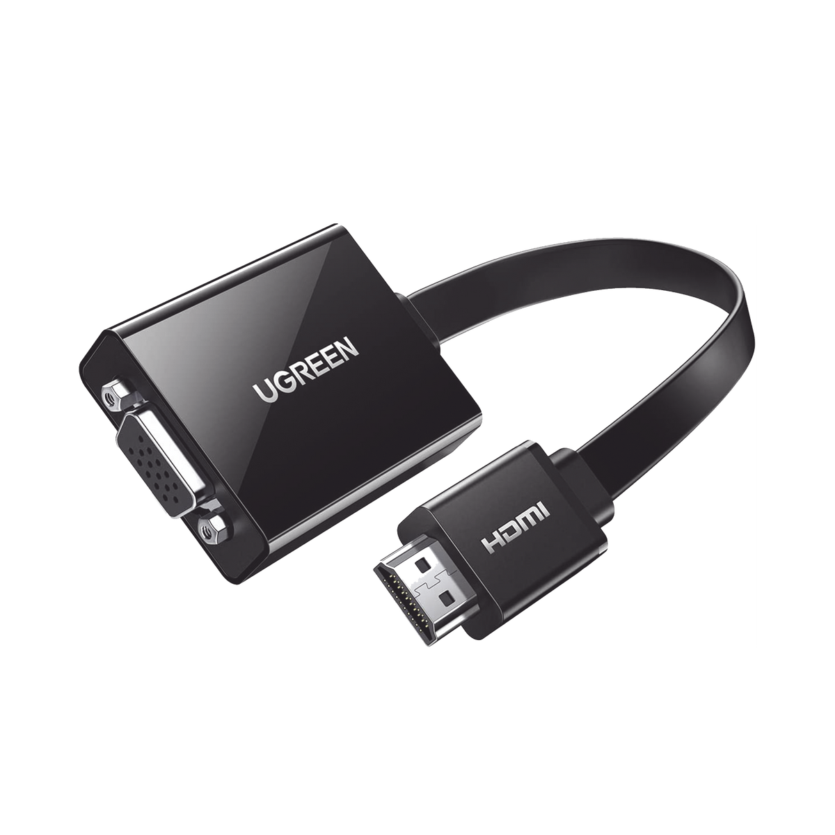 Adaptador HDMI a VGA | Resolución 1080P | Audio 3.5mm | Con Puerto Micro USB para Alimentación | Plug & Play | No Requiere Controlador | ABS | Flexible y Duradero