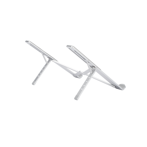 Soporte Portátil de Aluminio para Laptop | Amplia Compatibilidad de 11-17.3' | Ajuste de Altura 46.5 mm-136.5 mm | Capacidad de carga de 5 kg | Diseño Plegable | Material de Aleación de Aluminio + Silicona.