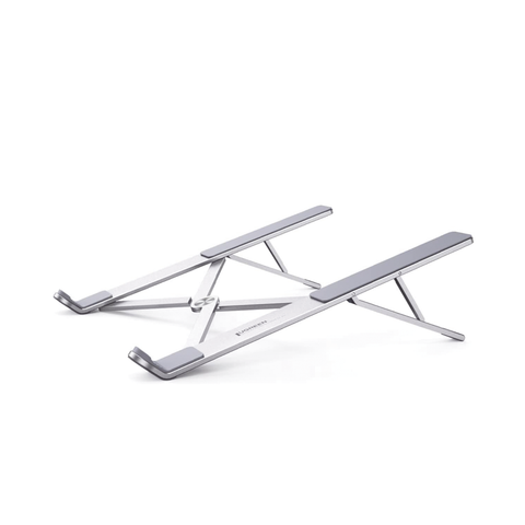 Soporte Portátil de Aluminio para Laptop | Amplia Compatibilidad de 11-17.3' | Ajuste de Altura 46.5 mm-136.5 mm | Capacidad de carga de 5 kg | Diseño Plegable | Material de Aleación de Aluminio + Silicona.