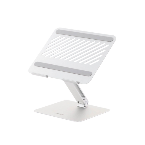 Soporte de Aluminio para Laptop - Ajustable 180° - Soporta Laptops de 10 a 17.3''- Capacidad de Carga 5Kg - Excelente Estabilidad - Diseño Para Alta Disipación de Calor - Altura y Angulo Ajustable - Plegable y Portátil.