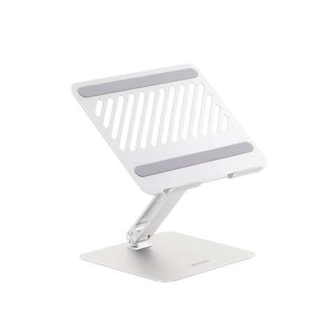 Soporte de Aluminio para Laptop - Ajustable 180° - Soporta Laptops de 10 a 17.3''- Capacidad de Carga 5Kg - Excelente Estabilidad - Diseño Para Alta Disipación de Calor - Altura y Angulo Ajustable - Plegable y Portátil.