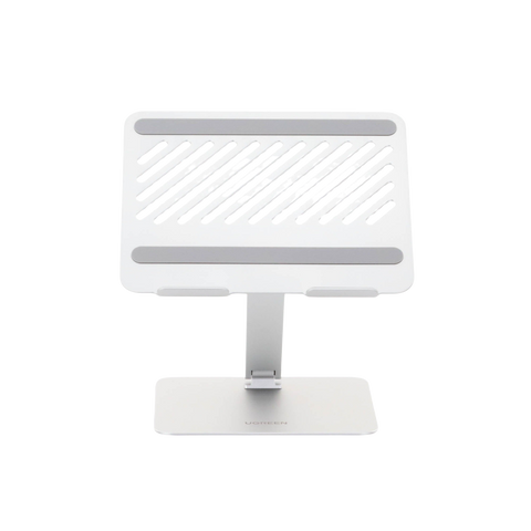Soporte de Aluminio para Laptop - Ajustable 180° - Soporta Laptops de 10 a 17.3''- Capacidad de Carga 5Kg - Excelente Estabilidad - Diseño Para Alta Disipación de Calor - Altura y Angulo Ajustable - Plegable y Portátil.