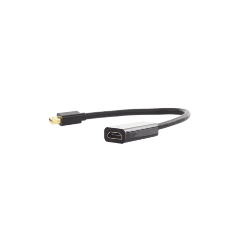 Convertidor Mini Display Port a HDMI | 4K@30Hz | Thunderbolt | Blindaje Interno Múltiple | Carcasa ABS | Longitud de 25 cm (9.84 pulgadas)