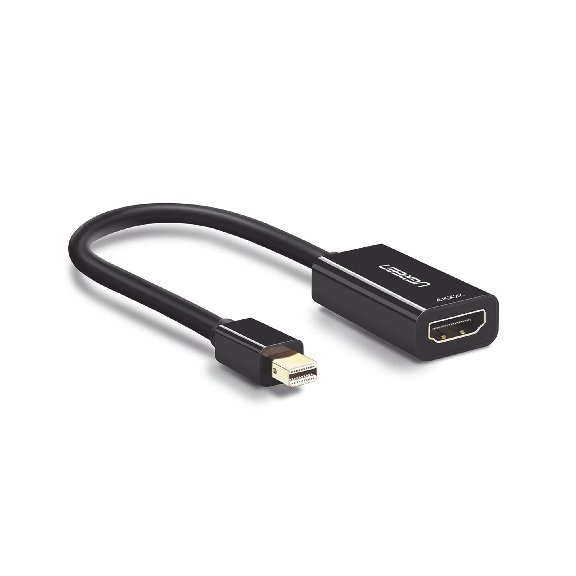 Convertidor Mini Display Port a HDMI | 4K@30Hz | Thunderbolt | Blindaje Interno Múltiple | Carcasa ABS | Longitud de 25 cm (9.84 pulgadas)