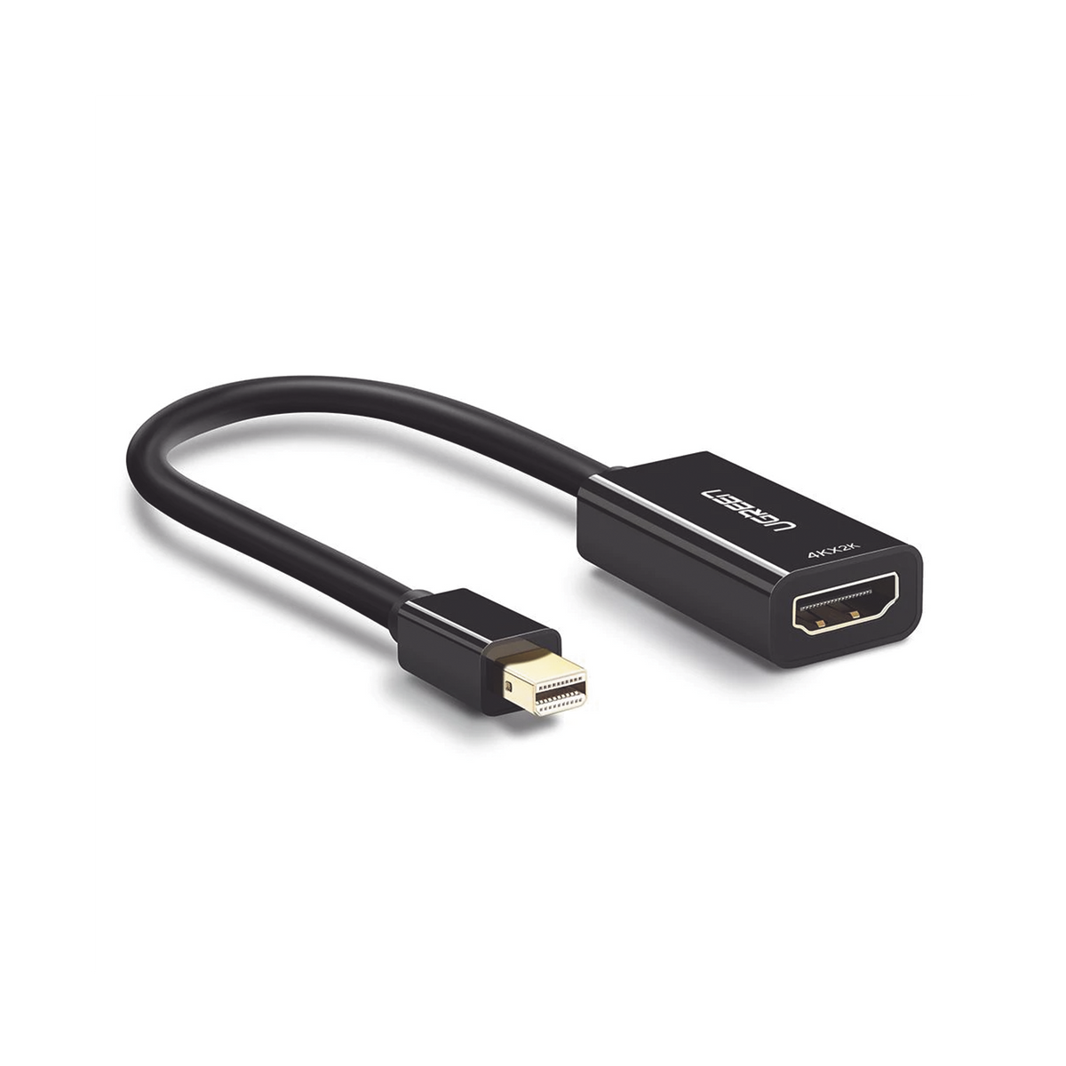 Convertidor Mini Display Port a HDMI | 4K@30Hz | Thunderbolt | Blindaje Interno Múltiple | Carcasa ABS | Longitud de 25 cm (9.84 pulgadas)