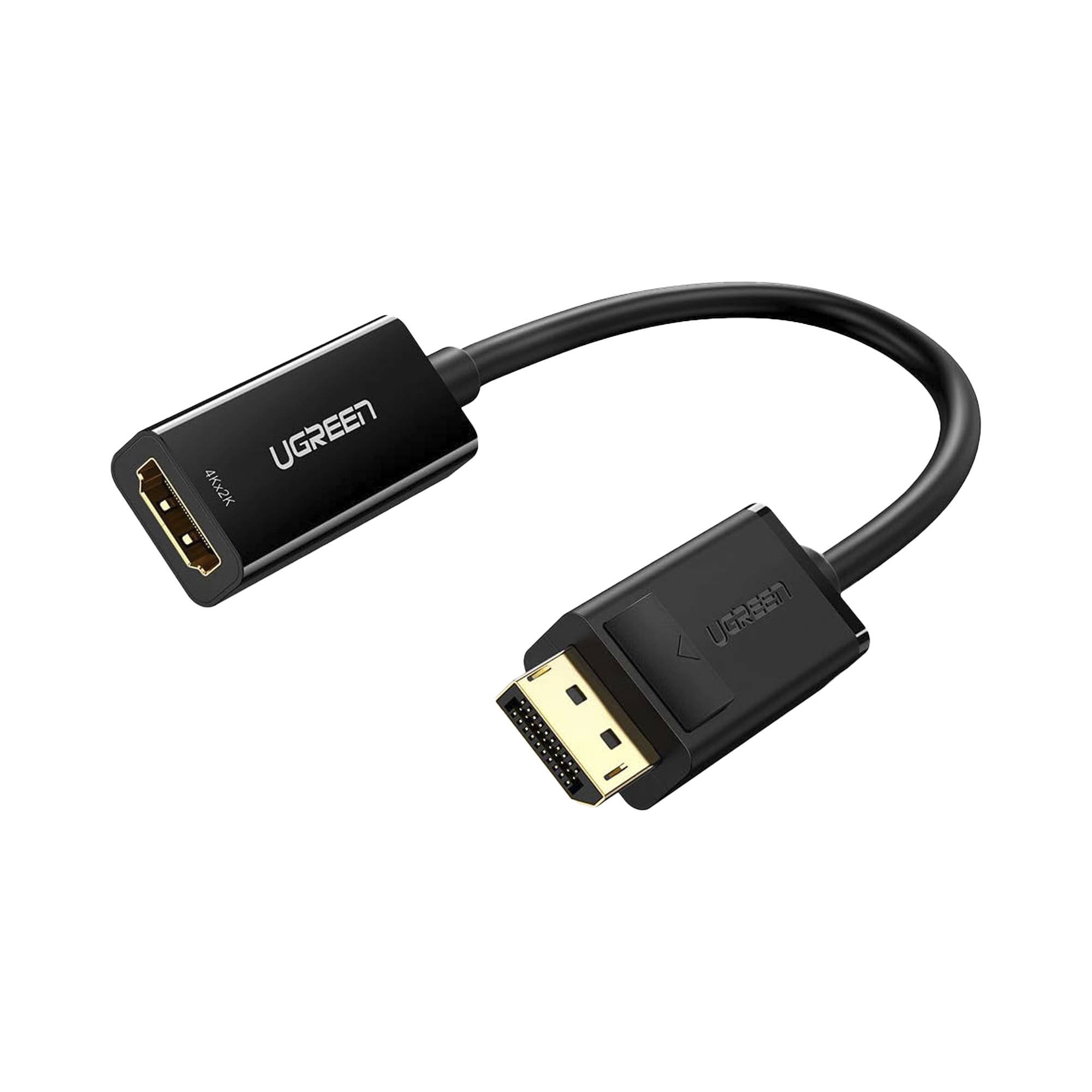 Convertidor DisplayPort a HDMI 4K- 3D - HDR - Blindaje Interno - Botón Liberador - Carcasa de ABS - Plug & Play - CE, FCC, RoHS - Cable de 25 cm (9.84 Pulgadas).