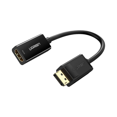 Convertidor DisplayPort a HDMI 4K- 3D - HDR - Blindaje Interno - Botón Liberador - Carcasa de ABS - Plug & Play - CE, FCC, RoHS - Cable de 25 cm (9.84 Pulgadas).
