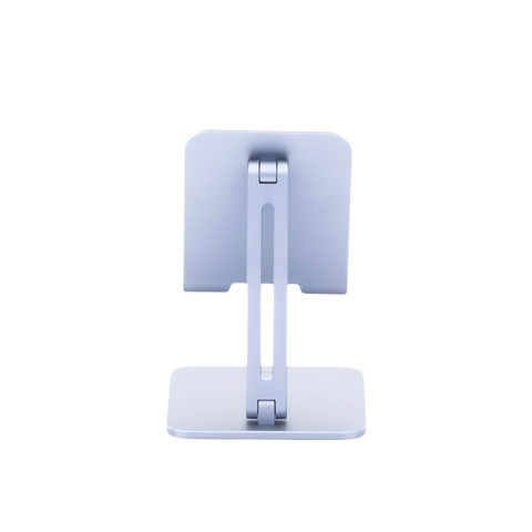 Soporte de Aluminio para IPad & Tablet - Plegable -Angulo Ajustable de 180° y 270° - Base Antideslizante - Protección de Silicona - Amplia Compatibilidad con dispositivos de 7.9'' a 12.9'' - Aluminio Solido - Color Gris