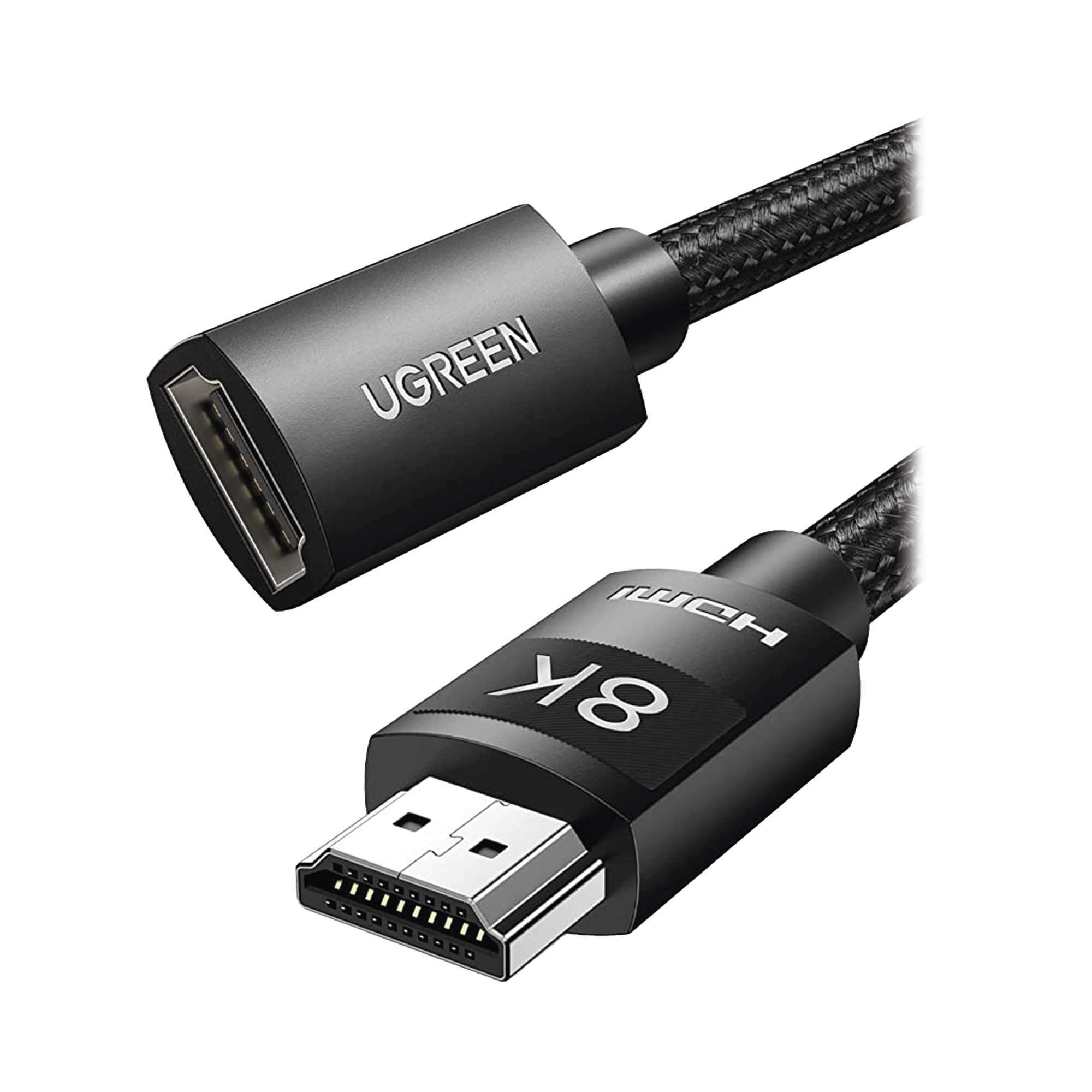 Cable de Extensión HDMI 8K - 1 Metro (3.28 Pies) - Macho a Hembra - HDMI 2.1 - 8K@60Hz - Núcleo de Cobre Puro 28AWG - Soporta la Conexión de Hasta 3 Metros (9.84 Pies) de Largo en HDMI 2.1