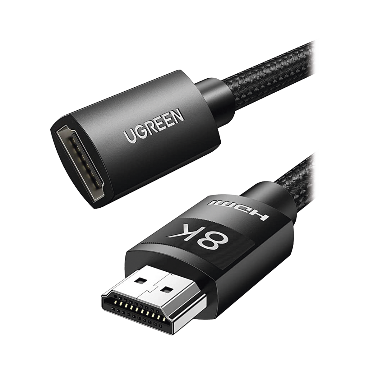 Cable de Extensión HDMI 8K - 1 Metro (3.28 Pies) - Macho a Hembra - HDMI 2.1 - 8K@60Hz - Núcleo de Cobre Puro 28AWG - Soporta la Conexión de Hasta 3 Metros (9.84 Pies) de Largo en HDMI 2.1