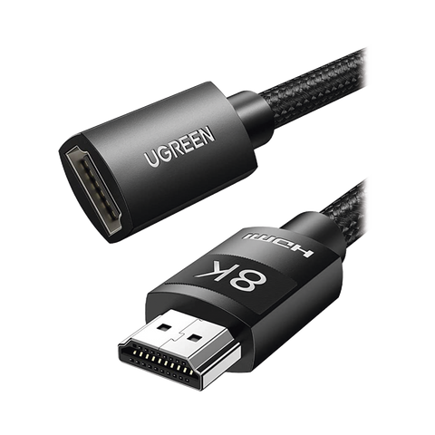 Cable de Extensión HDMI 8K - 1 Metro (3.28 Pies) - Macho a Hembra - HDMI 2.1 - 8K@60Hz - Núcleo de Cobre Puro 28AWG - Soporta la Conexión de Hasta 3 Metros (9.84 Pies) de Largo en HDMI 2.1
